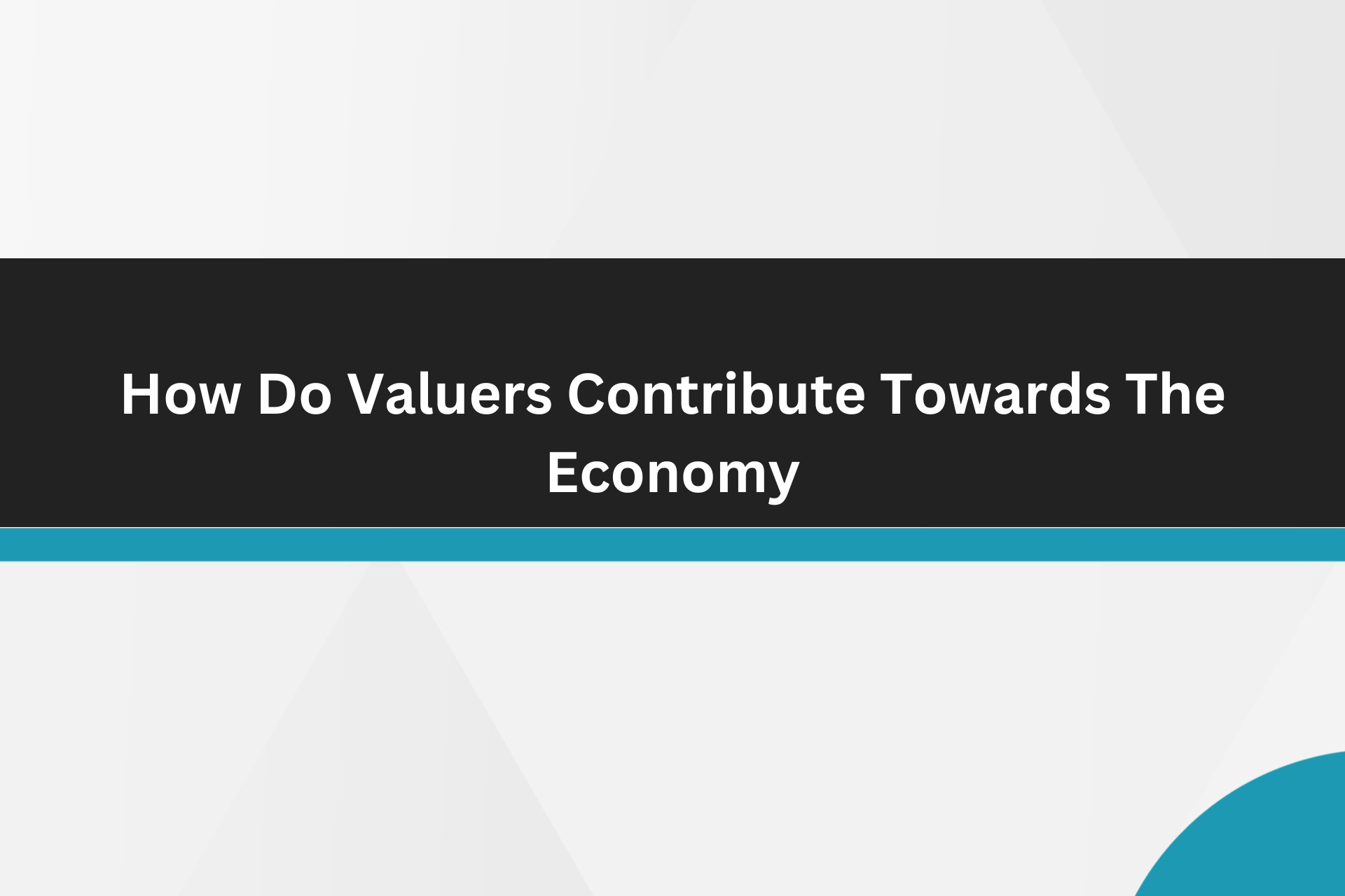 How do valuers contribute towards the economy